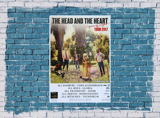 The Head And The Heart - Signs Of Light, Tour 2017 - Konzertplakat