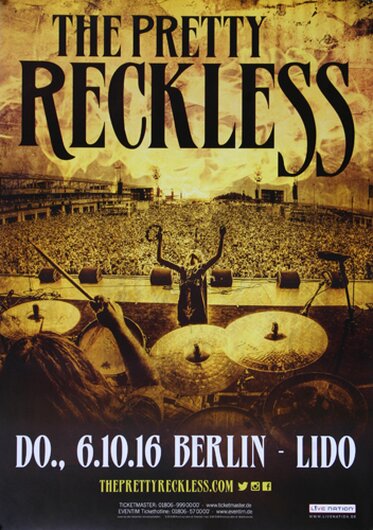 The Pretty Reckless - Heaven Knows, Berlin 2016 - Konzertplakat