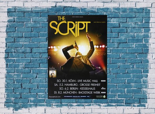 The Script - Science & Faith, Tour 2011 - Konzertplakat