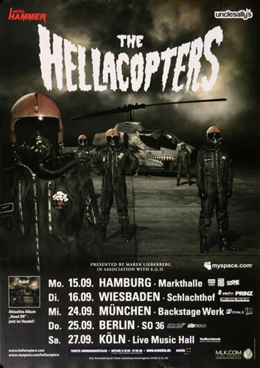 The Hellacopters - Head Off, Tour 2008 - Konzertplakat