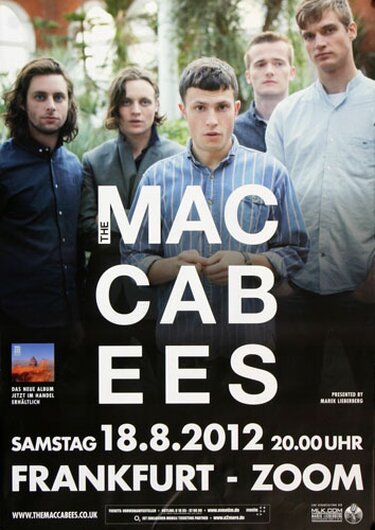 The Macabees - Given To The Wild, Frankfurt 2012 - Konzertplakat