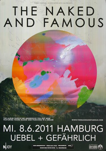 The Naked And The Famous - Passive Me , Hamburg 2011 - Konzertplakat