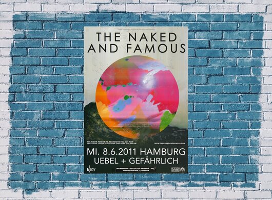 The Naked And The Famous - Passive Me , Hamburg 2011 - Konzertplakat
