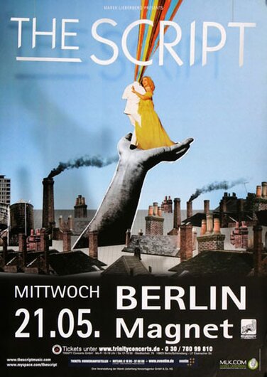 The Script - No Sound , Berlin 2008 - Konzertplakat