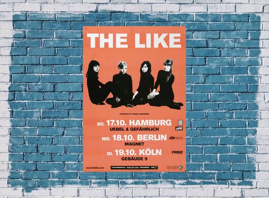 The Like - Release Me, Tour 2010 - Konzertplakat