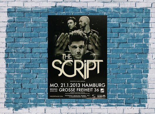 The Script - Millionaires , Hamburg 2013 - Konzertplakat