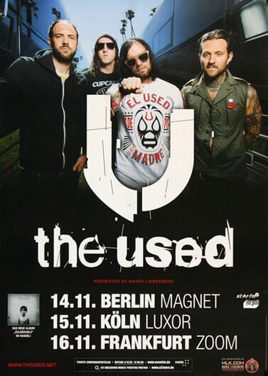 The Used - Artwork, Tour 2012 - Konzertplakat