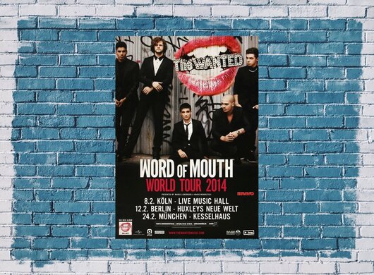 The Wanted - Word Of Mouth, Tour 2014 - Konzertplakat