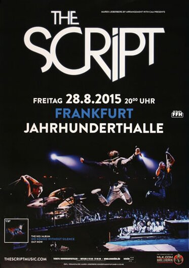 The Script - Superheros , Frankfurt 2015 - Konzertplakat