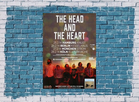 The Head And The Heart - Lets Be Still, Tour 2014 - Konzertplakat