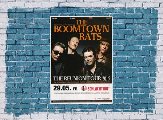 The Boomtown Rats - Live On Tour, Wiesbaden 2015 - Konzertplakat