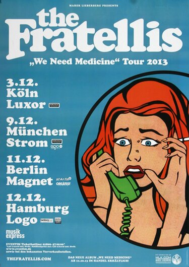 The Fratellis - We Need Medicine, Tour 2013 - Konzertplakat