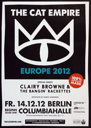 The Cat Empire - Berlin, Berlin 2012 - Konzertplakat