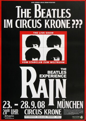 The Beatles Experience - Rain, München 2008 - Konzertplakat