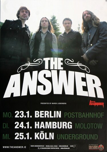 The Answer - Everyday Demons, Tour 2012 - Konzertplakat
