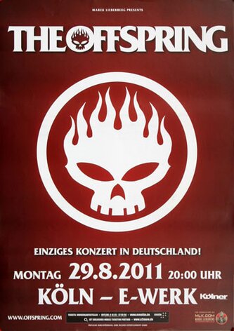 The Offspring - Live At Last, Kln 2011 - Konzertplakat