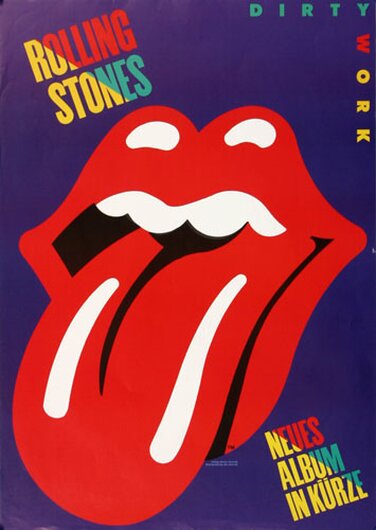 The Rolling Stones - Dirty Work,  1986 - Konzertplakat