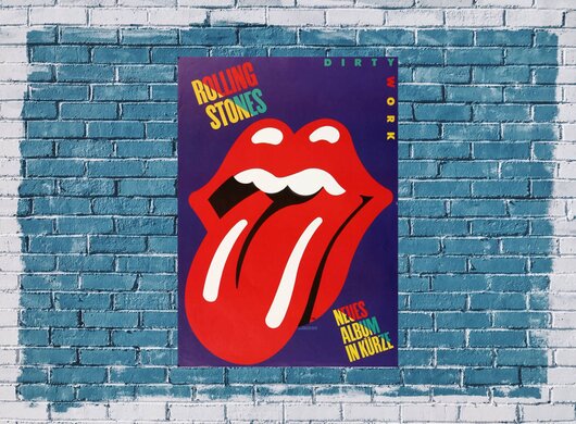 The Rolling Stones - Dirty Work,  1986 - Konzertplakat