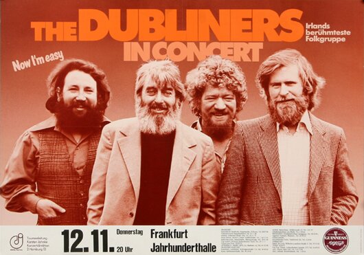 The Dubliners - Now I Am Easy, Frankfurt 1981 - Konzertplakat
