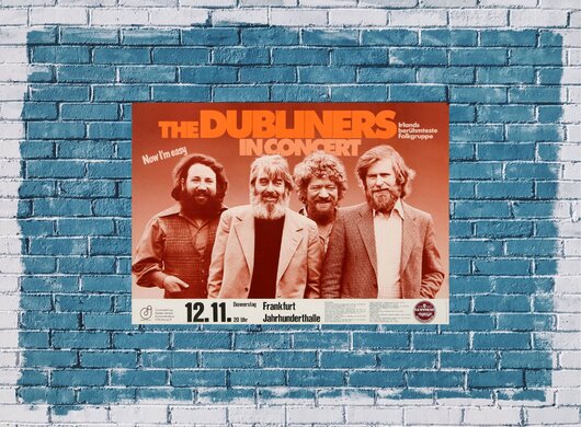 The Dubliners - Now I Am Easy, Frankfurt 1981 - Konzertplakat