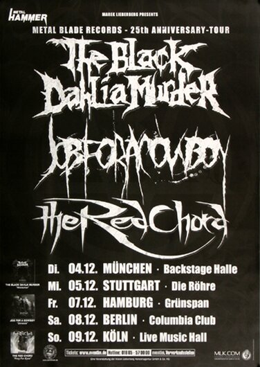 The Black Dahlia Murder - Nocturnal Live, Tour 2007 - Konzertplakat