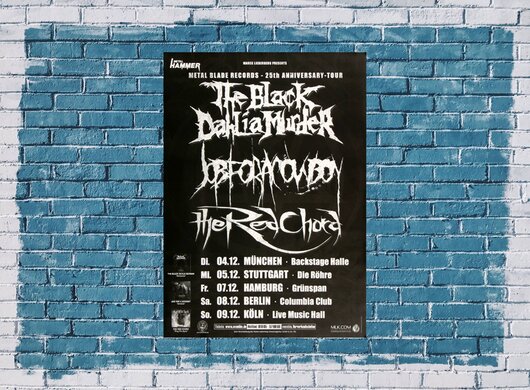 The Black Dahlia Murder - Nocturnal Live, Tour 2007 - Konzertplakat