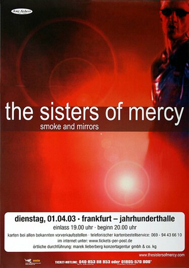 The Sisters of Mercy - Smoke & Mirrors, Frankfurt 2003 - Konzertplakat