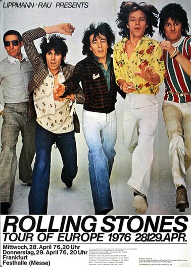 The Rolling Stones - Black And Blue, Frankfurt 1976 - Konzertplakat