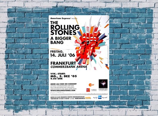 The Rolling Stones - A Bigger Bang, Frankfurt 2006 - Konzertplakat
