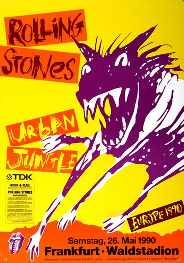 The Rolling Stones - Urban Jungle, Frankfurt 1990 - Konzertplakat