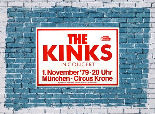 The Kinks - Concert, München 1979 - Konzertplakat