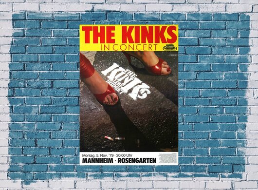 The Kinks - Low Budget, Mannheim 1979 - Konzertplakat