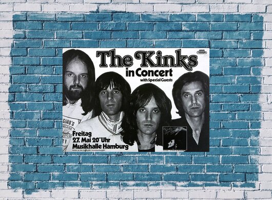 The Kinks - Sleepwalker, Hamburg 1977 - Konzertplakat