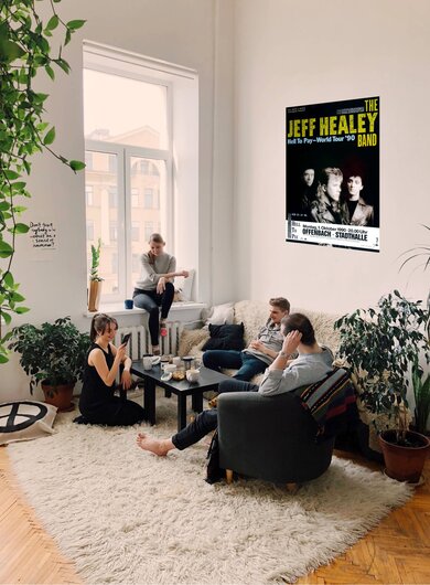 The Jeff Healey Band - Hell To Pay, Frankfurt 1990 - Konzertplakat