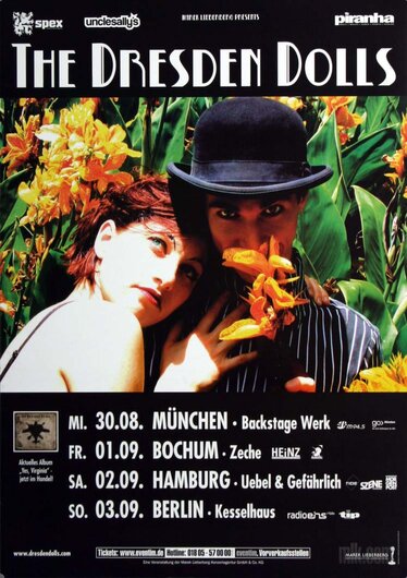 The Dresden Dolls - Yes Virginia, Tour 2006 - Konzertplakat