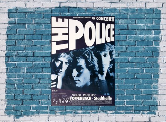 the Police - Outlandos dAmour, Frankfurt 1980 - Konzertplakat