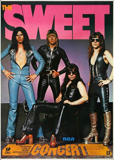 The Sweet - Teenage Rampage, Frankfurt 1974 - Konzertplakat