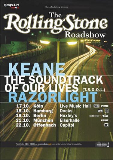 Keane - Tom Chaplin - The Soundtrack, Tour 2004 - Konzertplakat