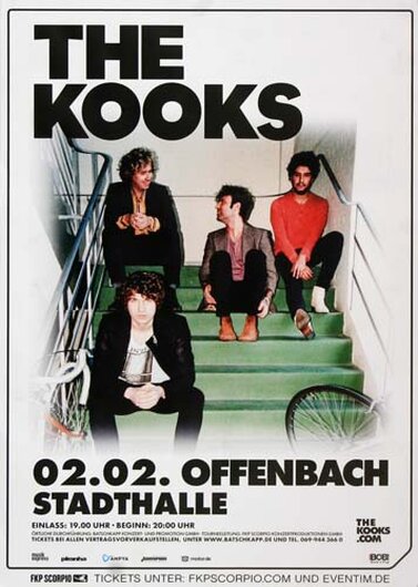 The Kooks - Down Live, Frankfurt 2015 - Konzertplakat