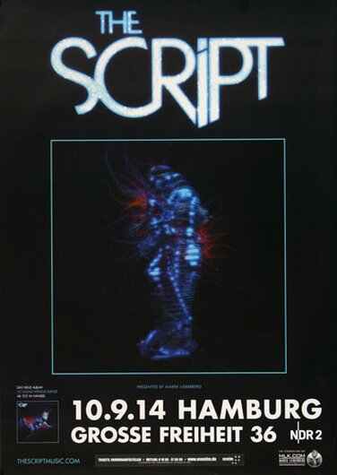 The Script - No Sound , Hamburg 2014 - Konzertplakat