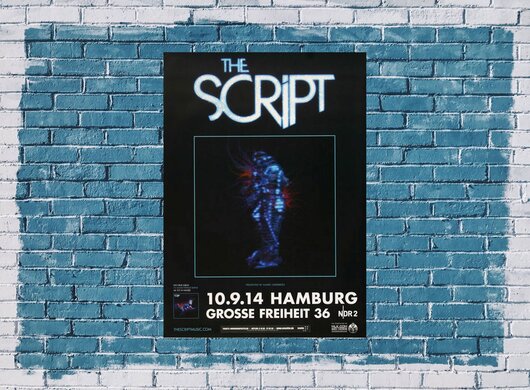 The Script - No Sound , Hamburg 2014 - Konzertplakat