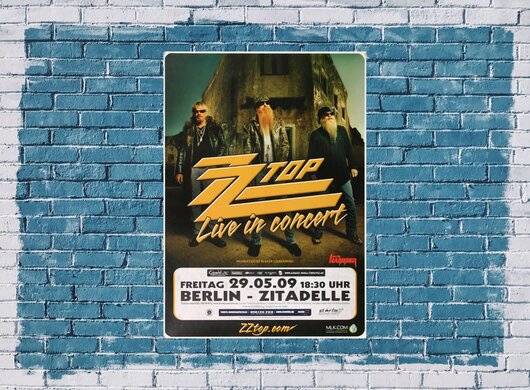 ZZ Top - Double Down , Berlin 2009 - Konzertplakat