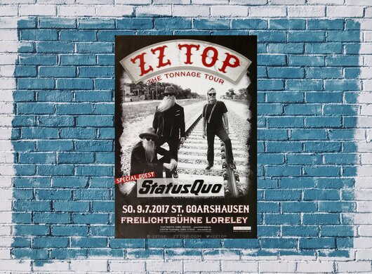 ZZ Top - The Tonnage , Goarshausen 2017 - Konzertplakat