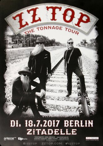 ZZ Top - The Tonnage , Berlin 2017 - Konzertplakat