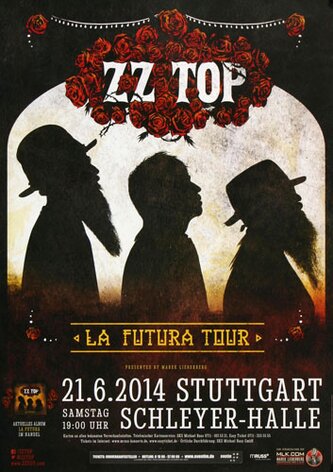 ZZ Top - La Futura , Stuttgart 2014 - Konzertplakat