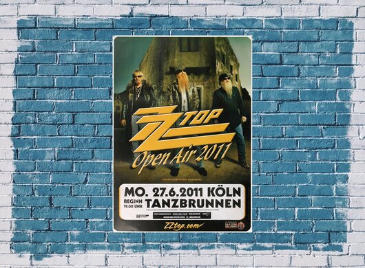 ZZ Top - Open Air, Köln 2011 - Konzertplakat