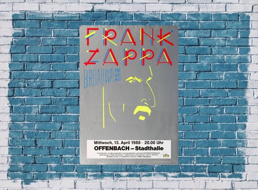 Frank Zappa - Broadway Hard Way, Frankfurt 1988 - Konzertplakat