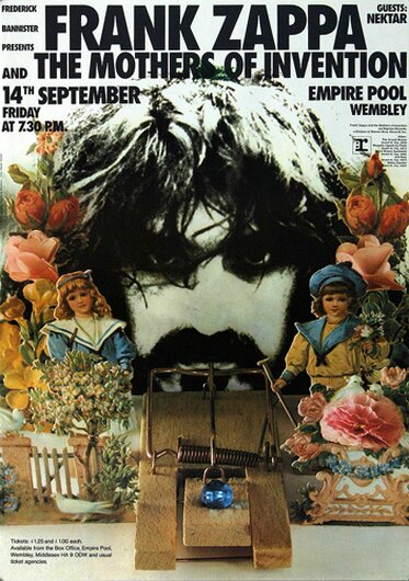 Frank Zappa - Mothers Of Invention, Wembley 1973 - Konzertplakat