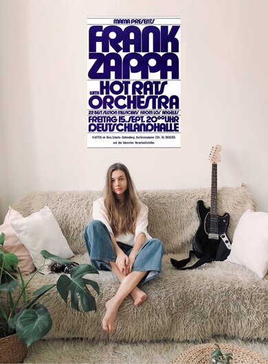 Frank Zappa - Hot Rats, Berlin 1972 - Konzertplakat