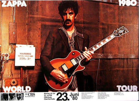 Frank Zappa, Zappa World, Reprint Of The 90s, Offenburg, 1980 - Konzertplakat